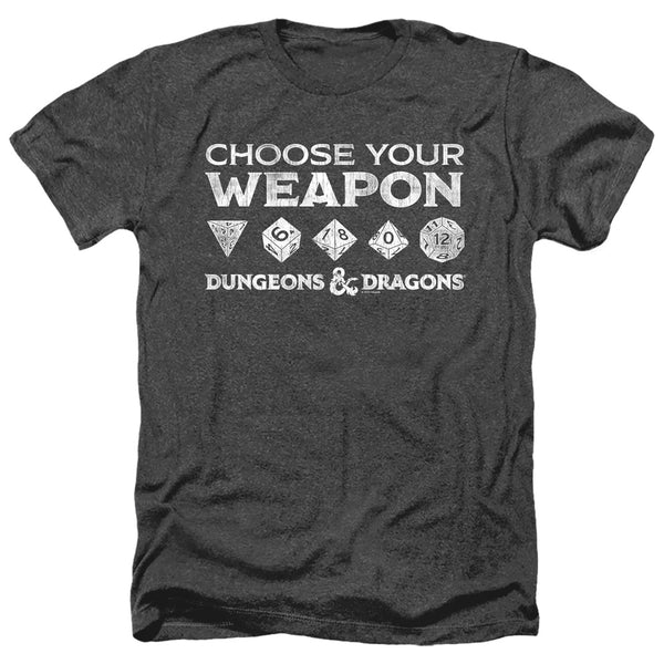 Dungeons And Dragons - Choose Your Weapon Adult Regular Fit Heather Short Sleeve