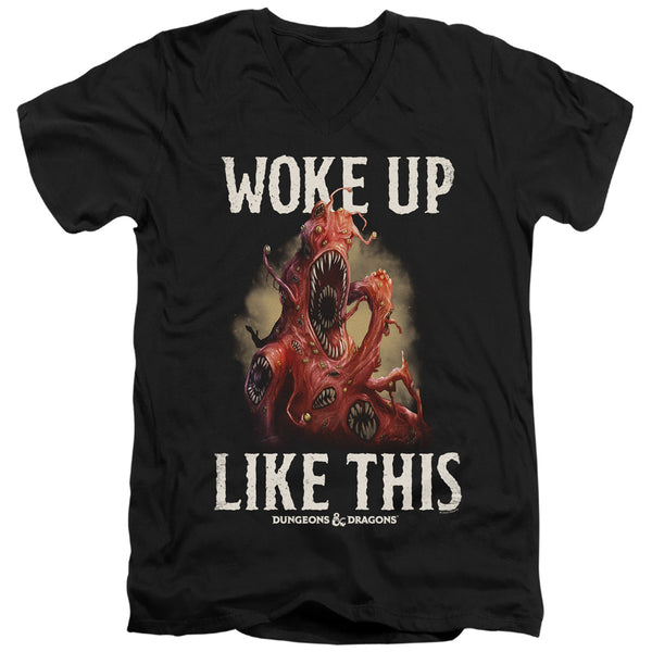 Dungeons And Dragons - Woke Like This Adult Slim Fit V Neck Cotton