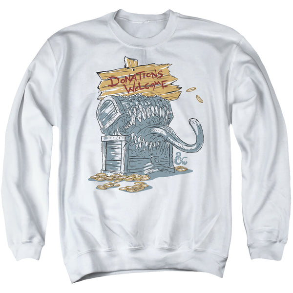 Dungeons And Dragons - Donations Welcome Mimic Adult Crewneck Sweatshirt