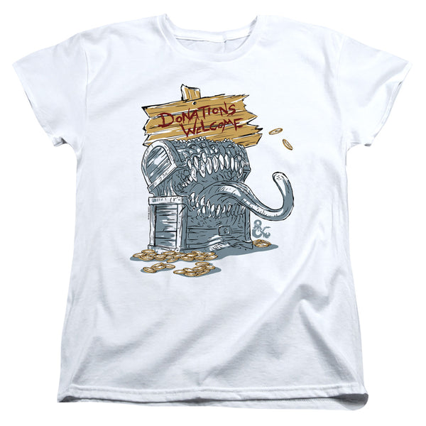 Dungeons And Dragons - Donations Welcome Mimic Women's Short Sleeve