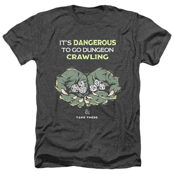 Dungeons And Dragons - Dangerous To Go Alone Adult Regular Fit Heather Short Sleeve