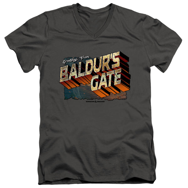 Dungeons And Dragons - Baldurs Gate Adult Slim Fit V Neck Cotton