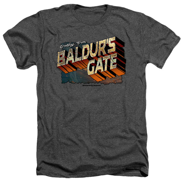 Dungeons And Dragons - Baldurs Gate Adult Regular Fit Heather Short Sleeve