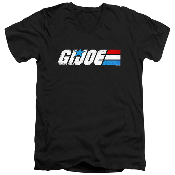 G.I. Joe - Distressed Logo Adult Slim Fit V Neck Cotton