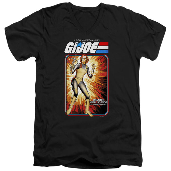 G.I. Joe - Scarlett Card Adult Slim Fit V Neck Cotton
