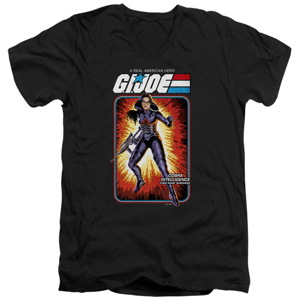 G.I. Joe - Baroness Card Adult Slim Fit V Neck Cotton