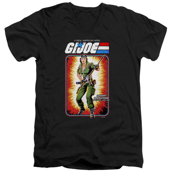 G.I. Joe - Lady Jaye Card Adult Slim Fit V Neck Cotton