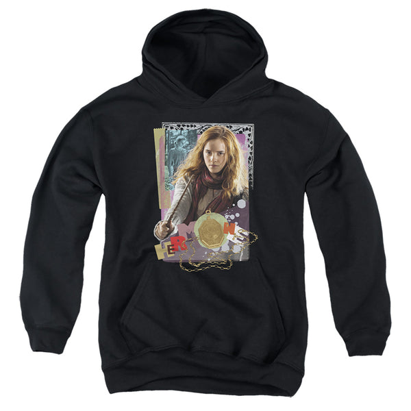 Harry Potter - Hermione Colorful Paper Collage Youth Hooded Sweatshirt