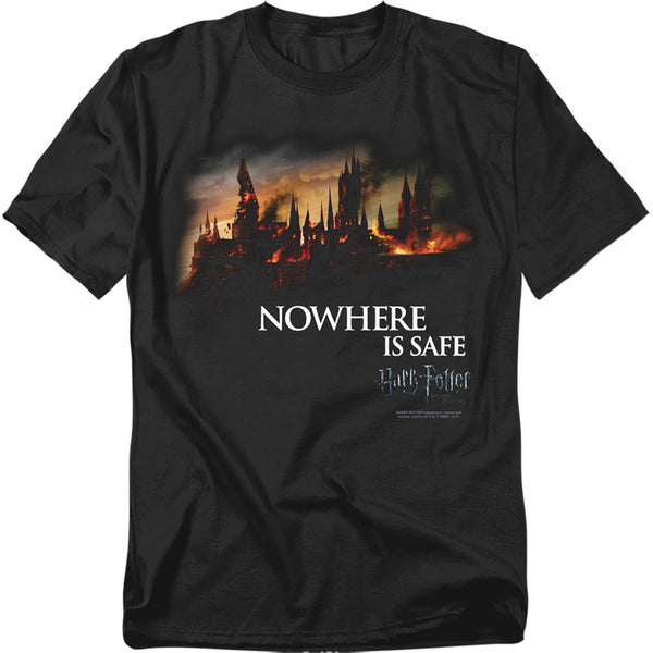 Harry Potter - Burning Hogwarts Adult Regular Fit Short Sleeve