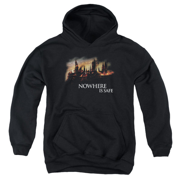 Harry Potter - Burning Hogwarts Youth Hooded Sweatshirt