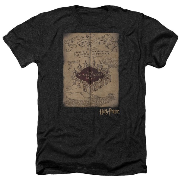 Harry Potter - Marauders Map Adult Regular Fit Heather Short Sleeve