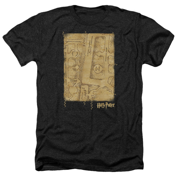 Harry Potter - Marauders Map Interior Adult Regular Fit Heather Short Sleeve