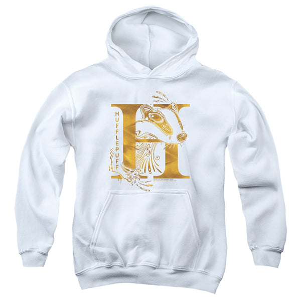 Harry Potter - Hufflepuff H Logo Youth Hooded Sweatshirt
