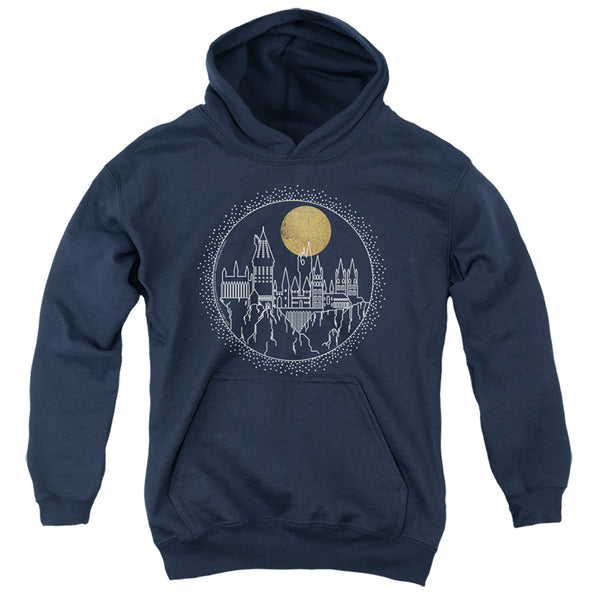 Harry Potter - Hogwarts Full Moon Line Art Youth Hooded Sweatshirt