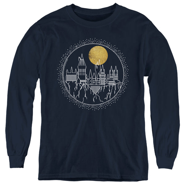 Harry Potter - Hogwarts Full Moon Line Art L - S Youth