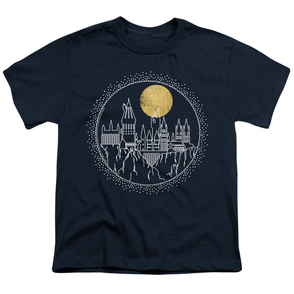 Harry Potter - Hogwarts Full Moon Line Art Youth Short Sleeve