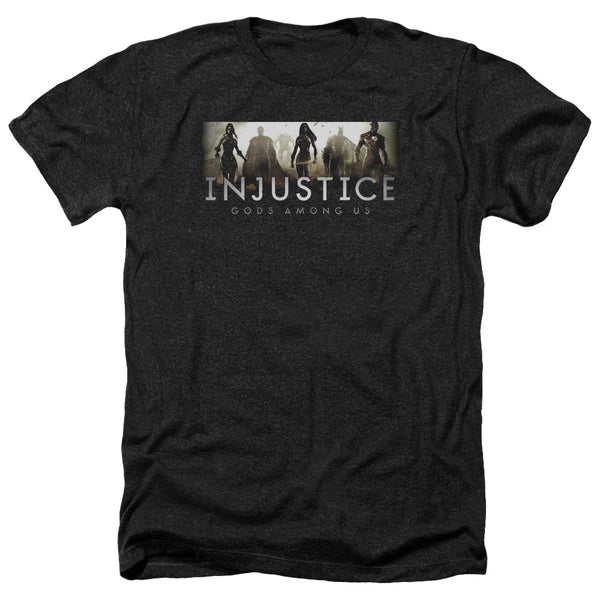 Injustice Gods Among Us - Logo Adult Regular Fit Heather Short Sleeve