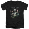 Injustice Gods Among Us - Key Art Adult Slim Fit V Neck Cotton