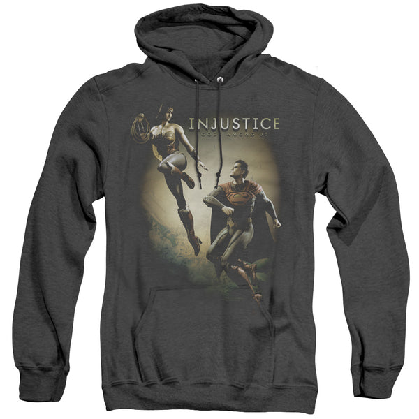 Injustice Gods Among Us - Battle Of The Gods Adult Heather Hoodie
