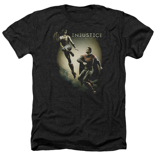 Injustice Gods Among Us - Battle Of The Gods Adult Regular Fit Heather Short Sleeve