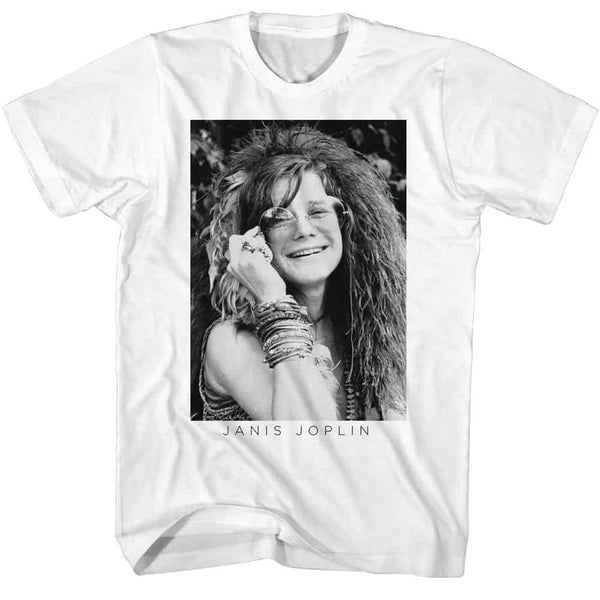 Janis Joplin Bw Glasses- S/S Tshirt