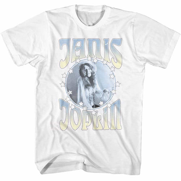 Janis Joplin Circle With Stars- S/S Tshirt