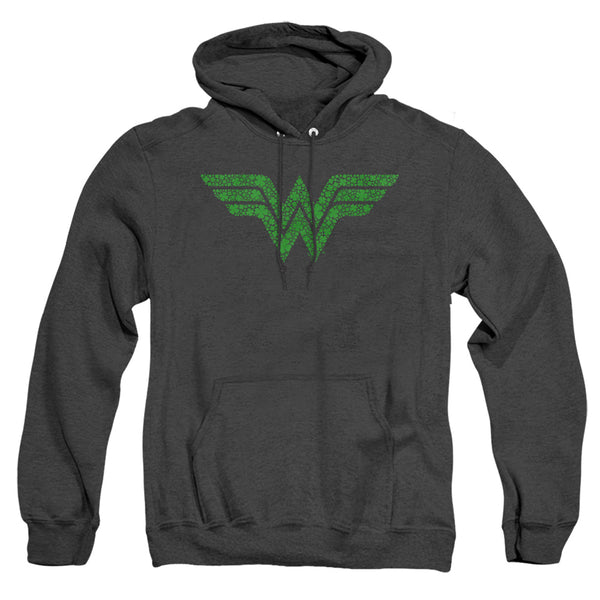 Wonder Woman - St. Patrick's Day Shamrock Logo Adult Heather Hoodie