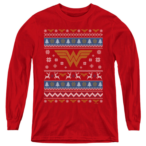 Wonder Woman - Ugly Christmas Logo L - S Youth