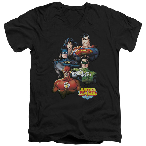 JLA - Group Portrait Adult Slim Fit V Neck Cotton