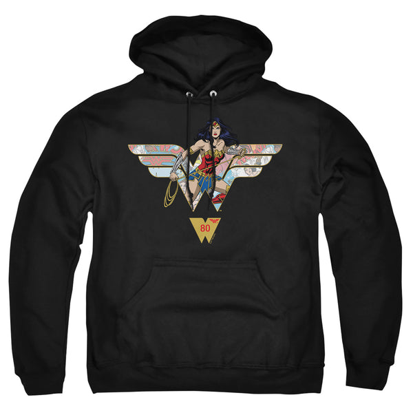 Wonder Woman - Ww 80Th Collage Logo Adult Pullover Hoodie