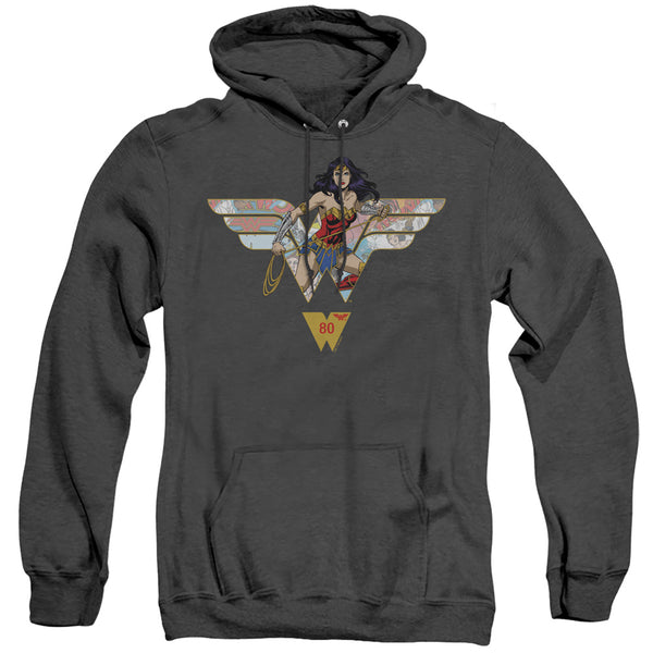 Wonder Woman - Ww 80Th Collage Logo Adult Heather Hoodie