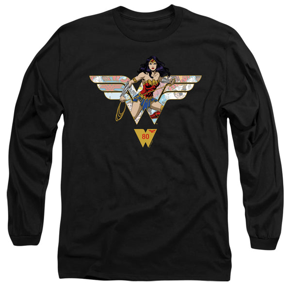 Wonder Woman - Ww 80Th Collage Logo Adult Long Sleeve