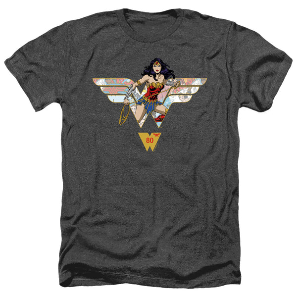 Wonder Woman - Ww 80Th Collage Logo Adult Regular Fit Heather Short Sleeve