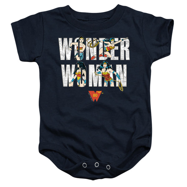 Wonder Woman - Ww 80Th Illustrated Type Infant Snapsuit