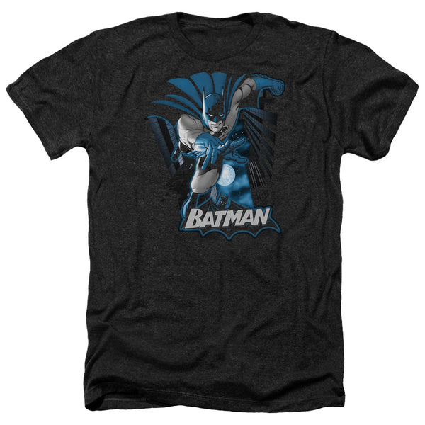JLA - Batman Blue & Gray Adult Regular Fit Heather Short Sleeve