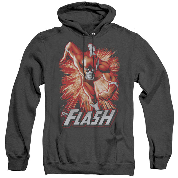 JLA - Flash Red & Gray Adult Heather Hoodie