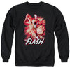 JLA - Flash Red & Gray Adult Crewneck Sweatshirt
