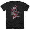 JLA - Superman Red & Gray Adult Regular Fit Heather Short Sleeve