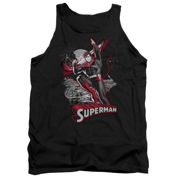 JLA - Superman Red & Gray Adult Tank Top