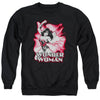 Jla - Wonder Woman Red And Gray Adult Crewneck Sweatshirt