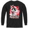 Jla - Wonder Woman Red And Gray L - S Youth