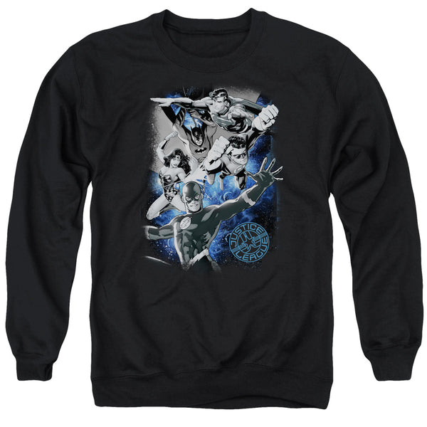 JLA - Galactic Attack Nebula Adult Crewneck Sweatshirt