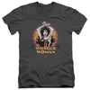 JLA - Powerful Woman Adult Slim Fit V Neck Cotton