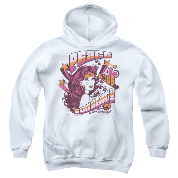Wonder Woman - Peace & Love 2 Youth Hooded Sweatshirt