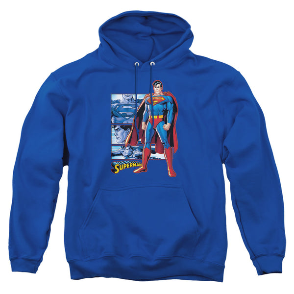 JLA - Superman Panels Adult Pullover Hoodie