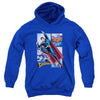 JLA - Superman Panels Youth Hooded Sweatshirt