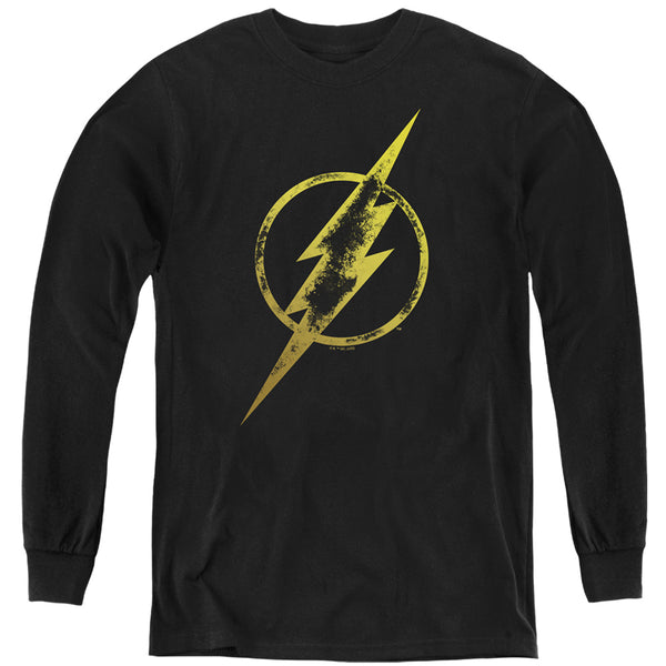 Justice League - Flash Eroded Bolt L - S Youth