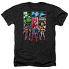 JLA - Justice League Panels Adult Regular Fit Heather Short Sleeve