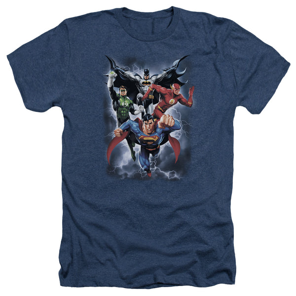 JLA - The Coming Storm Adult Regular Fit Heather Short Sleeve