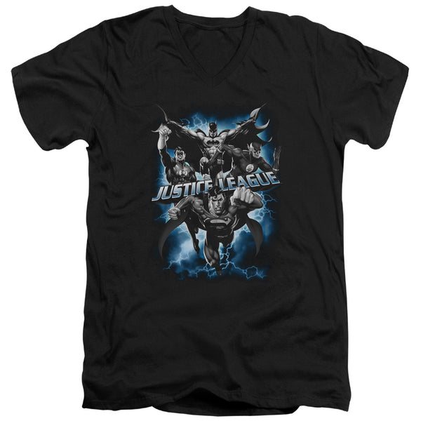 JLA - Justice Storm Adult Slim Fit V Neck Cotton